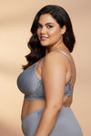 Zivame True Curv Wonder Wire Laminated Cup Full Coverage Super Support Bra - Silver Bullet — thumbnail 3